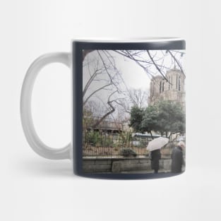 Paris Notre Dame de Paris Cathedral in the Rain Mug